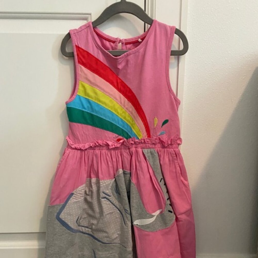 Mini boden elephant pink dress